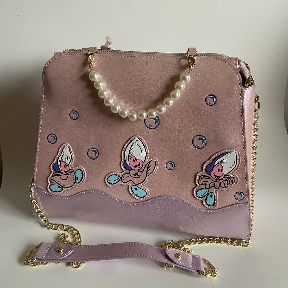 Loungefly Disney Alice in Wonderland Curious Oysters Pearlescent Crossbody Bag